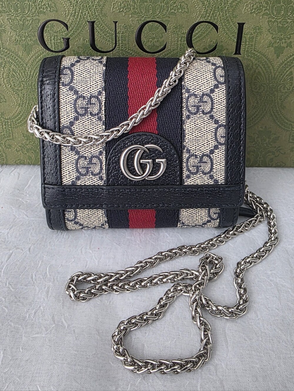 Auth Gucci GG Ophidia Web Wallet